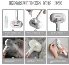 Pet hair spray brush from My Store with a handle and bristles, designed to remove pet hair and detangle fur effectively.