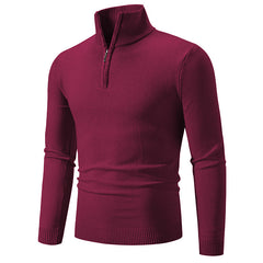 Plus size men's fleece zip mock neck sweater in 2023, featuring a cozy, soft fleece fabric and a stylish zip-up mock neck collar.