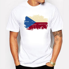 Men's short sleeve T-shirt featuring a national flag design, made by My Store, showcasing the flag's vibrant colors and pattern.
