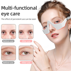 Wireless eye massager from My Store with ergonomic design, featuring buttons and soft padding for eye relief and relaxation.