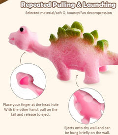 Colorful Dino-Launch slingshot fun toy by My Store, featuring a dinosaur design and finger launcher for kids' outdoor play.