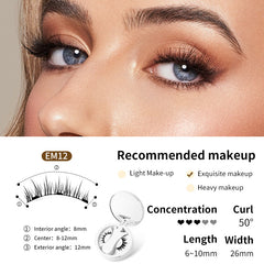 Magnetic false eyelashes set with applicator from My Store showing a sleek black lash strip and metal applicator for easy application.
