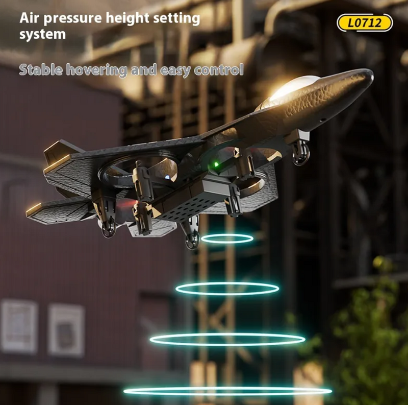 Lightweight foam RC fighter jet for kids, featuring sleek design and bright colors, perfect for outdoor flying and imaginative play.