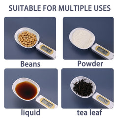 Digital measuring spoon scale from My Store, compact mini kitchen tool with digital display for precise ingredient weighing.