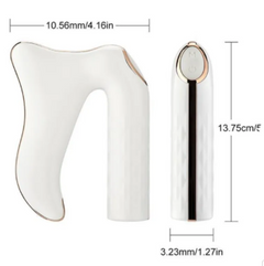 Smart Relax Gua Sha Massager from My Store, close-up of the black jade tool with ergonomic design for facial and body massage.