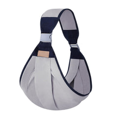 Baby wearing in a shoulder carrier sling from My Store, showing comfortable fabric and secure hold for infants.