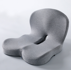 Memory foam ergonomic cushion by My Store, showing a close-up of the supportive, contoured foam seat cushion on a chair.