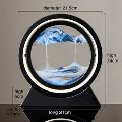 Moving Sand Art Landscape Table Lamp with colorful sand flowing to create a calming, artistic landscape display.