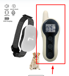 Ultrasonic anti-bark dog training collar from My Store with adjustable strap and electronic control for effective bark control.