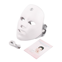 LED therapy face mask for skin rejuvenation by My Store, showing the black mask with LED lights designed for facial skin treatment.