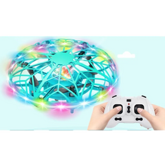 Smart induction flying ball toy by My Store, showing a glowing, hovering electric ball with remote control and LED lights.