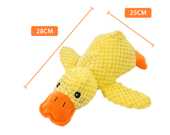 Soft yellow Calming Duck Toy from My Store with a gentle, plush appearance for soothing play and comfort.