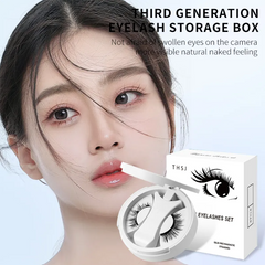 Magnetic eyelash set with multiple pairs of natural-looking false eyelashes for easy magnetic application and enhanced eye beauty