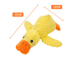 Soft yellow Calming Duck Toy by My Store with plush texture, designed to soothe and comfort children.