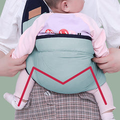 Soft fabric shoulder baby carrier sling by My Store with adjustable straps and ergonomic design for comfortable carrying.