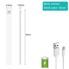 Wireless motion sensor light from My Store showing a sleek, modern design with sensor and LED light in a home setting.