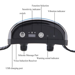 Ultrasonic anti-bark dog training collar from My Store with adjustable strap and electronic control for effective bark training.