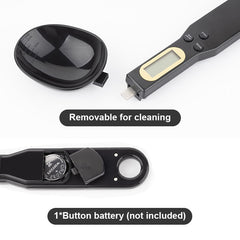 Digital measuring spoon scale from My Store showing a compact, stainless steel spoon with digital LCD display for precise measurements.