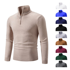 Plus size men's fleece zip mock neck sweater in 2023, featuring a cozy fleece material and a stylish mock neck design.
