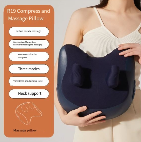 My Store neck and shoulder massage pillow with ergonomic design and adjustable straps for targeted relaxation.