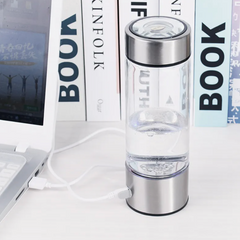 Hydrogen water cup from My Store with sleek design, transparent body, and a lid for convenient hydrogen-rich water drinking.