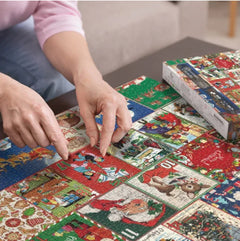 Merry Jigsaw Advent Calendar Puzzle by My Store featuring festive holiday design and numbered compartments for daily puzzle surprises.
