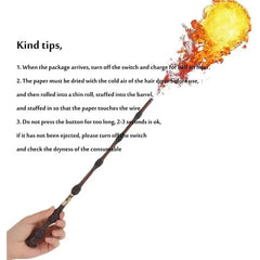 Fire-breathing magic wand toy by My Store with glowing flame effect and colorful handle, ideal for imaginative play and magic tricks.