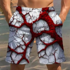 Men's casual lightning-print shorts with a relaxed fit, featuring bold lightning designs on lightweight fabric.