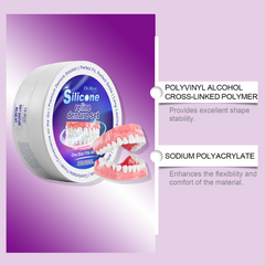 Natural modified teeth dentures with realistic gum and tooth details, designed for comfortable fit and natural appearance.