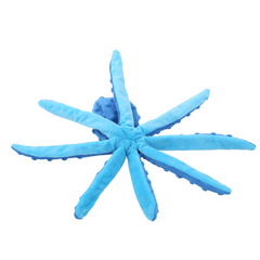 Interactive bite-resistant plush octopus pet toy with multiple tentacles and colorful design for dogs and cats.