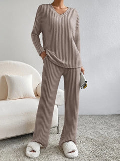 Casual 2-piece loungewear set by My Store featuring a soft top and matching pants for comfortable, relaxed wear.