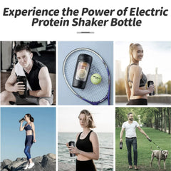 Electric portable whey protein shaker bottle from My Store with a sleek design and mixing lid for smooth shakes