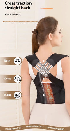 Back posture corrector band by My Store, adjustable support strap for improved posture and back alignment.