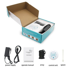 Mini portable foot massager with ion foot bath, compact design for soothing and relaxing foot therapy.