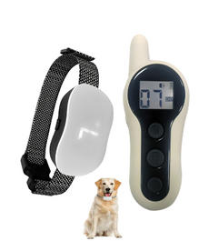 Ultrasonic anti-bark dog training collar by My Store, showing the device with adjustable strap and ultrasonic sensor for bark control.