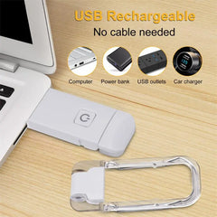 My Store LED USB rechargeable book light with eye protection, compact design, and adjustable arm for reading in low light.
