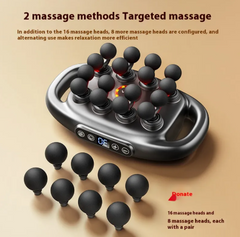 Deep tissue muscle massage gun by My Store with 8 interchangeable heads for targeted muscle relief.