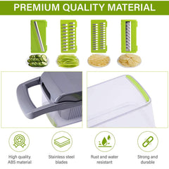 Vegetable chopper from My Store with stainless steel blades and plastic container for efficient kitchen prep.