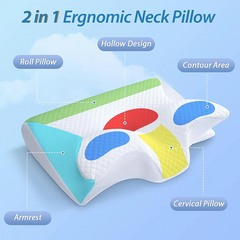 Comfortable neck pillow from My Store with ergonomic design, ideal for travel and relaxation.