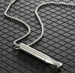 Breathing necklace for anxiety by My Store featuring a sleek silver pendant for calming breath exercises.