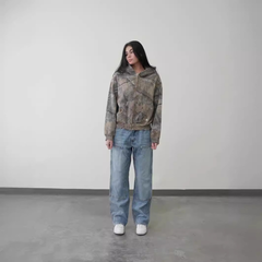 Urban Camo Retro Hoodie by My Store featuring a classic camouflage pattern and relaxed fit on a casual hoodie.