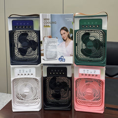 Portable 3-in-1 Air Cooler Fan by My Store, compact mini AC with humidifier, ideal for room, office, or car cooling.