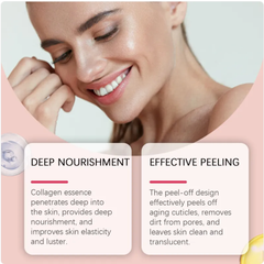 Collagen cleansing mask by My Store showing a smooth, clay-textured mask spread on a skincare applicator brush.