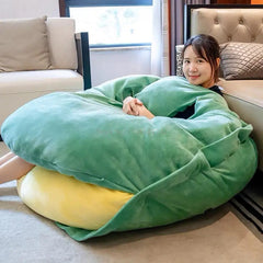 Green wearable turtle shell pillow with adjustable straps, designed for comfort and support, from My Store.