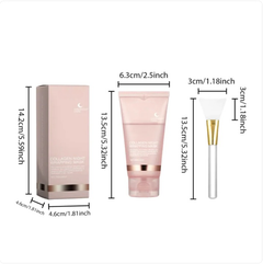 Collagen cleansing mask from My Store showing a creamy white facial mask spread on skin for deep cleansing and skin rejuvenation.