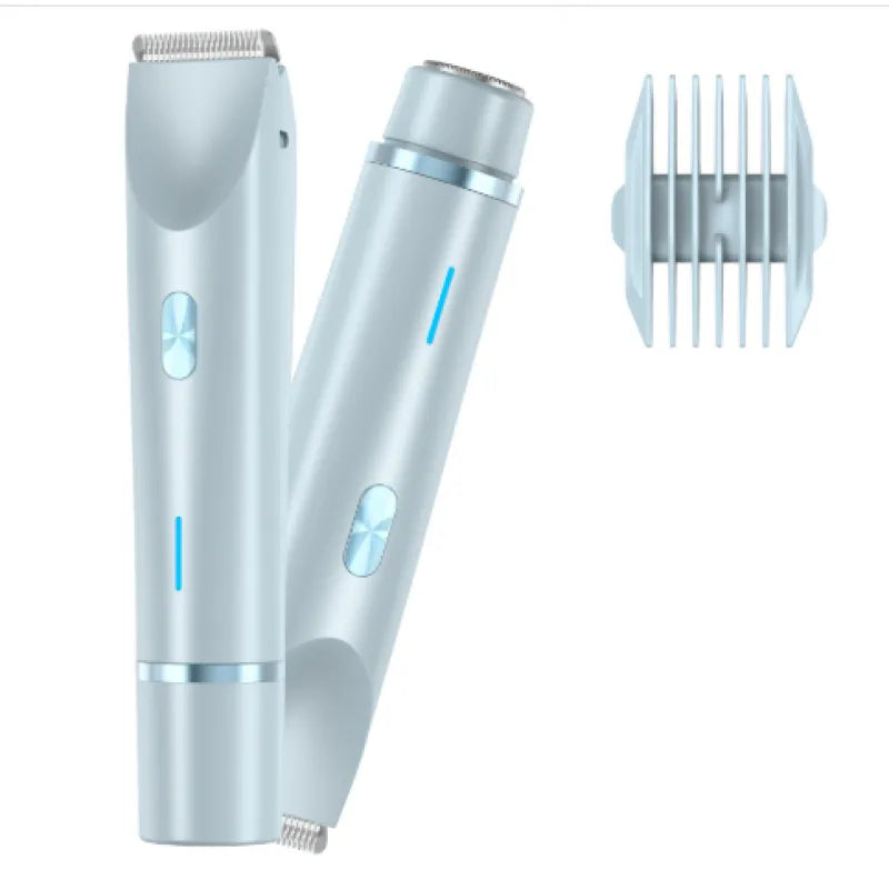 Women’s dual head hair remover and shaver by My Store, showing the device with ergonomic design and dual shaving heads.