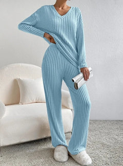 Casual two-piece loungewear set from My Store featuring a comfortable top and matching pants in soft fabric.