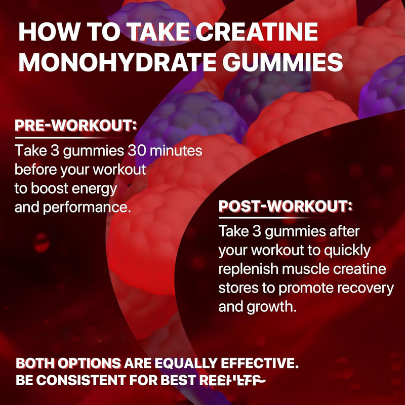 Chewy Muscle Boost Gummies by My Store in a colorful jar, showing the gummy vitamins inside.