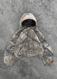 Urban camo retro hoodie from My Store featuring a stylish camouflage print and comfortable fit, shown in a casual front view.