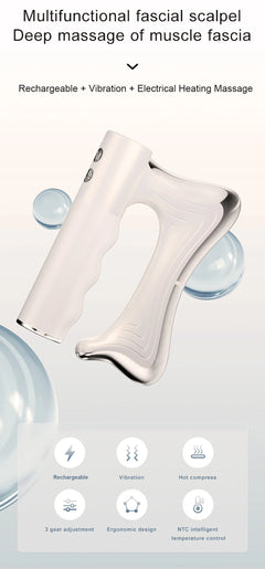 Electric deep tissue massage blade from My Store, heated fascia relaxation tool with textured surface for muscle relief.